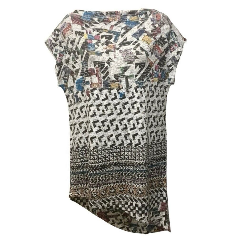Inoah Tunic Top Abstract Art to Wear Medium NWT Asymmetrical Geometric